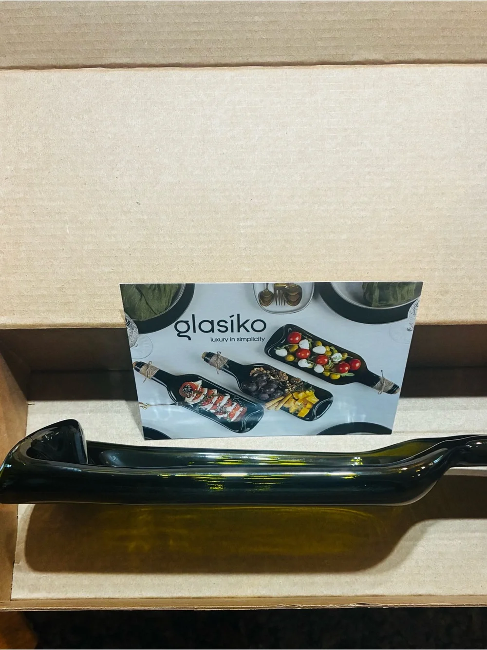 Melted Wine Bottle Serving Tray